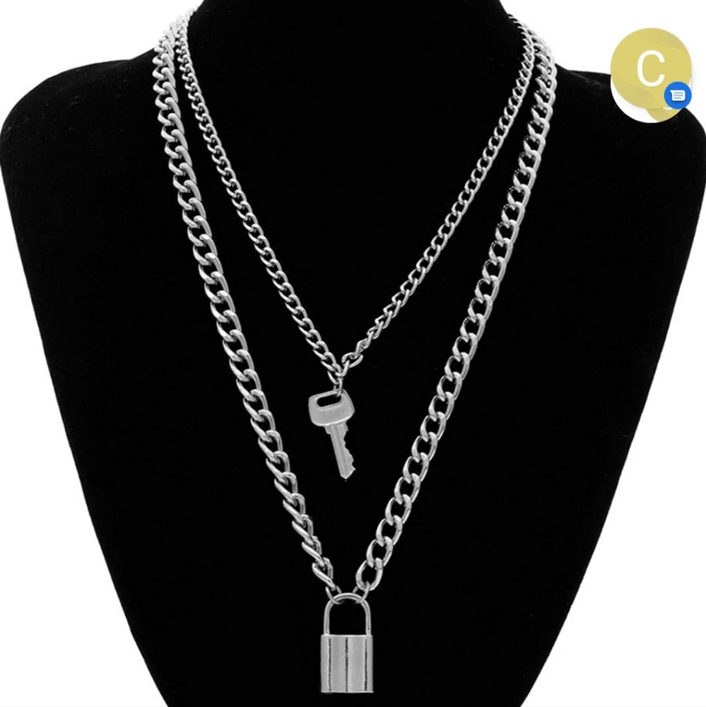 New stainless steel lock necklace